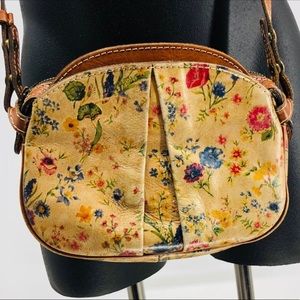 Patricia Nash Prairie Rose Leather Crossbody Bag